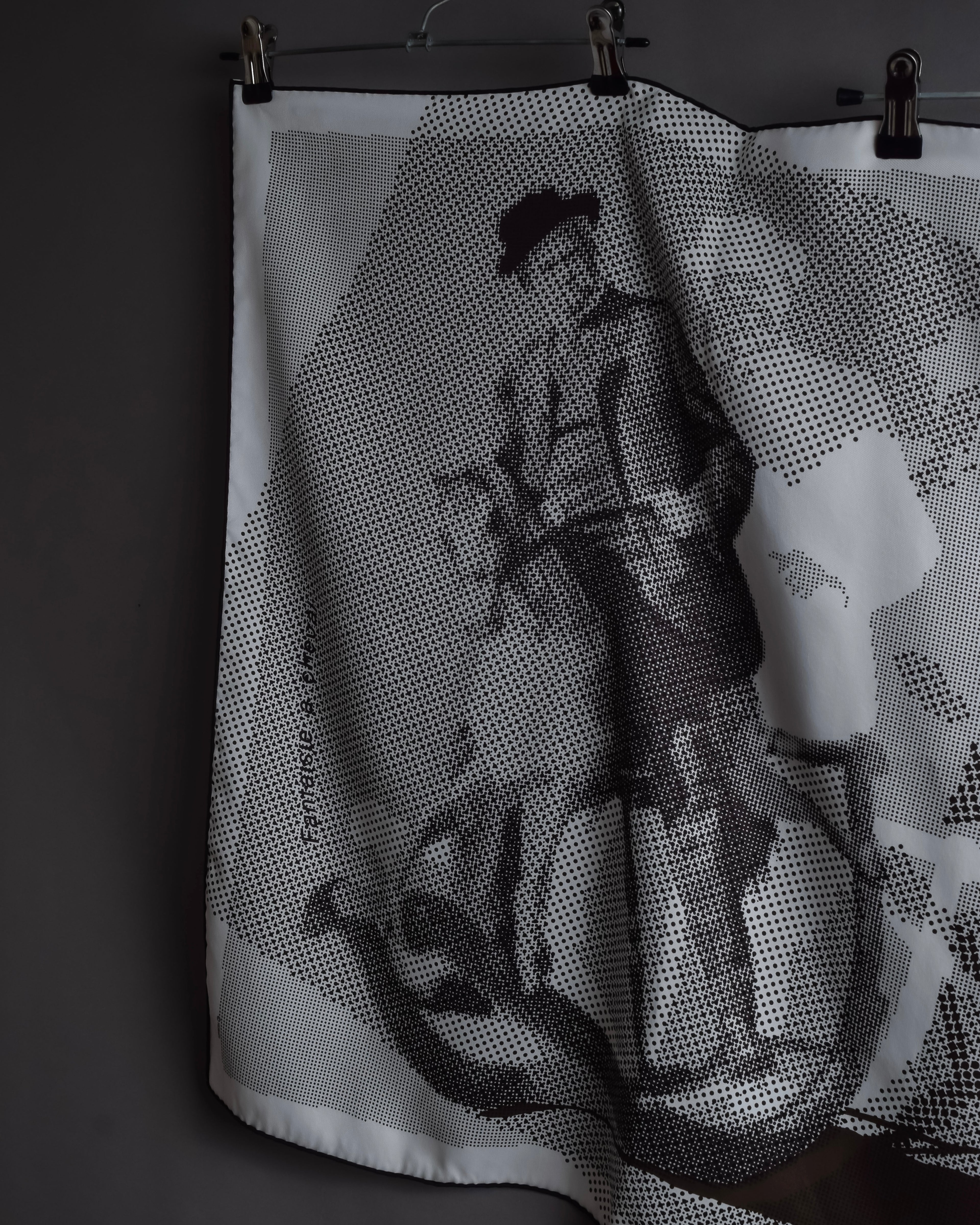 "HERMES" Silk fantaisie a cheval carré scarf 70