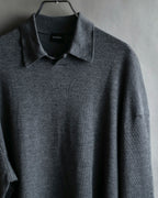"JIL SANDER" Polo collar design wool knit pullover
