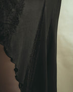 "HIROKO KOSHINO PRET" 90's-00's Elegant lace panel sleeveless maxi dress