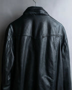 "DIESEL" Oversized stand collar lamb leather jacket