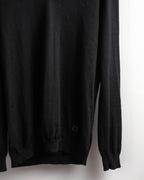 "GUCCI" G logo embroidered silk mix V-neck knit