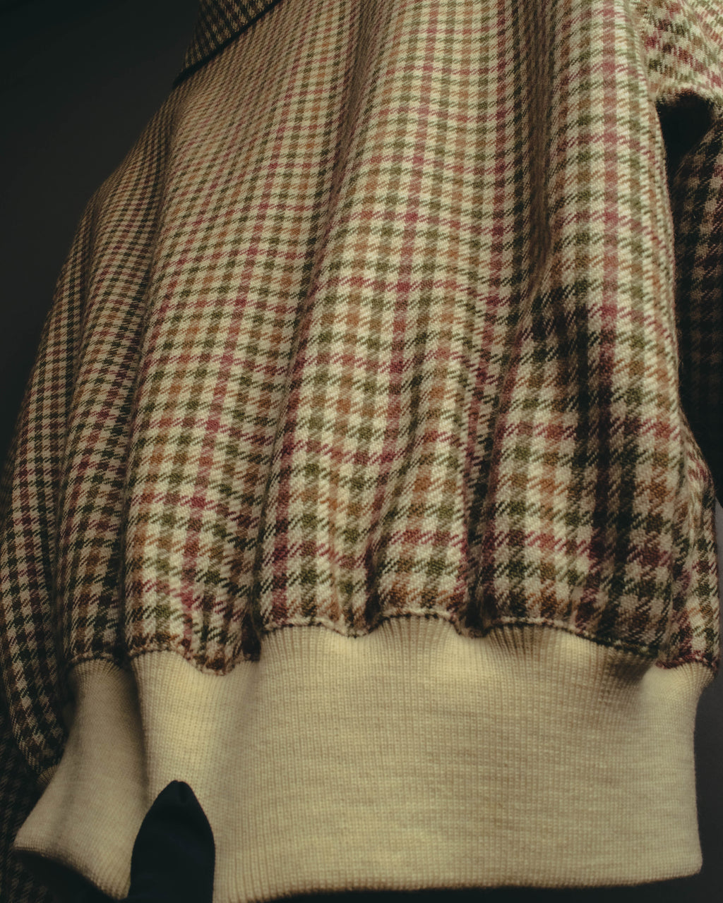 "Christian Dior" 80's-90's Wool check bomber jacket