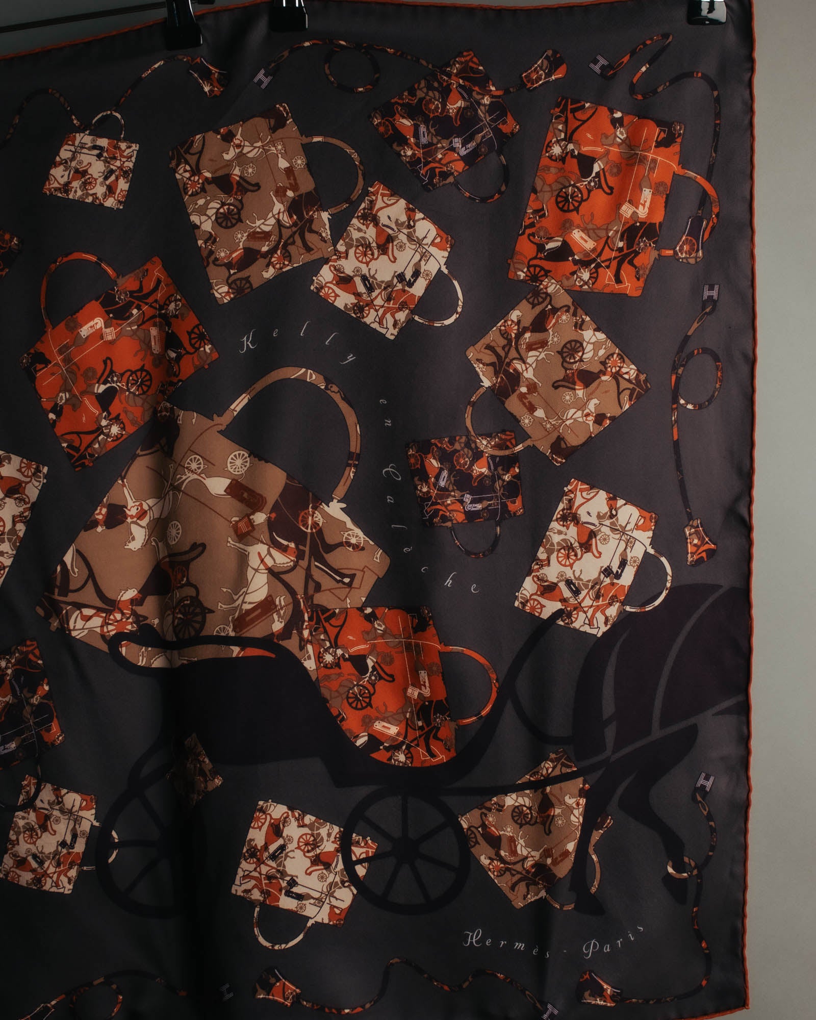 “Hermès” 2007 Kelly en calèche silk scarf