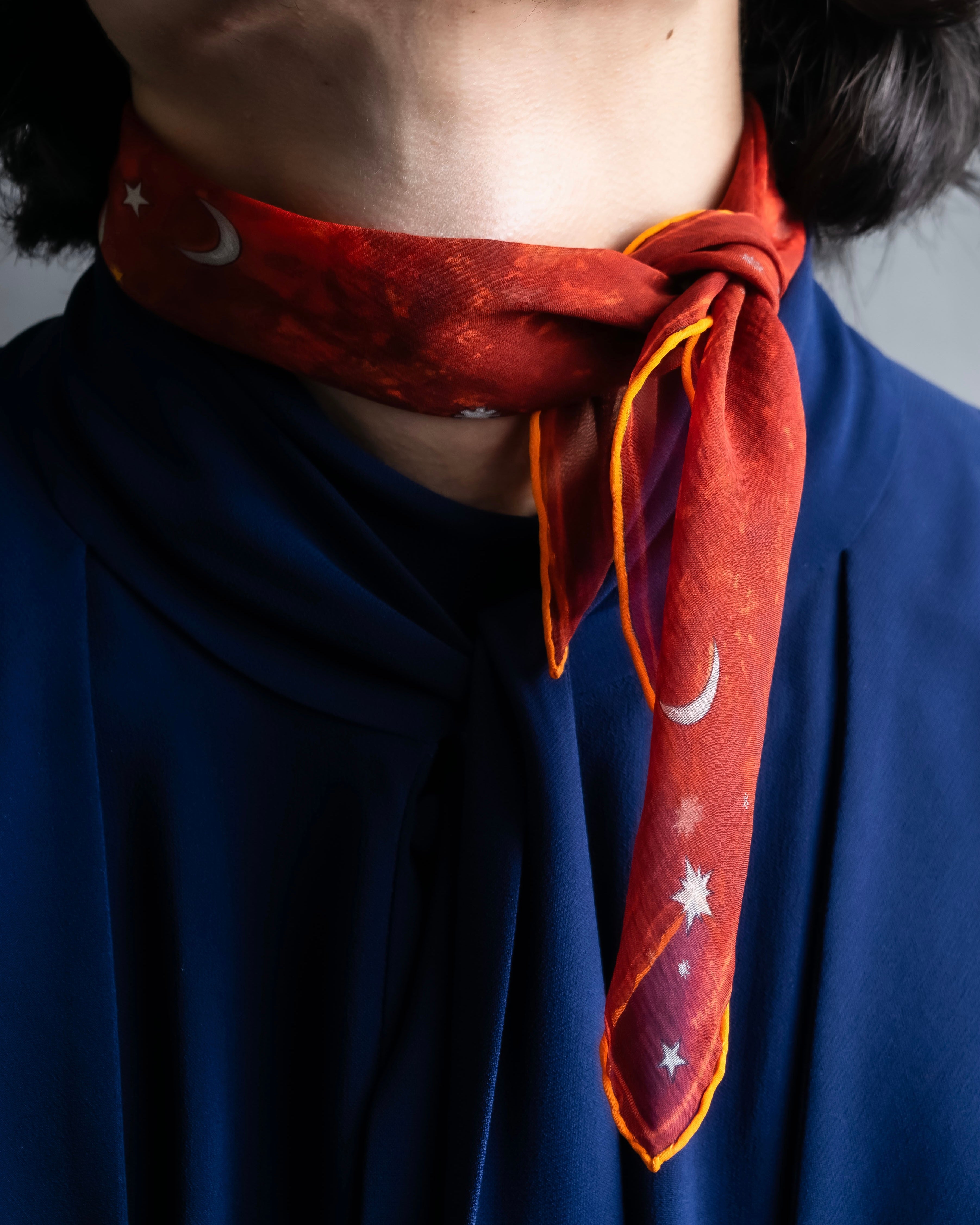 "HERMES" Celestial motif petit carre scarf