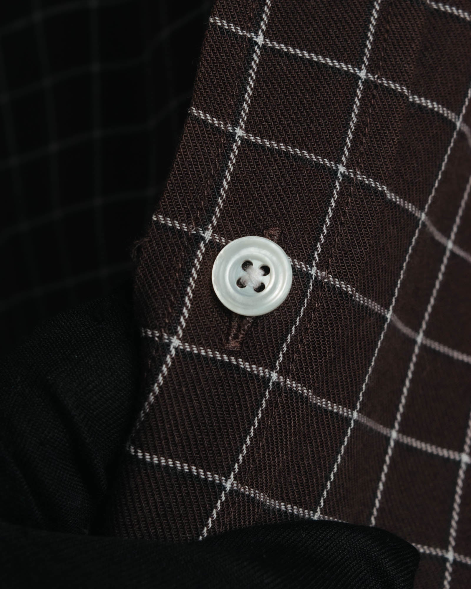 -SPECIAL- “HERMES” 90’s-00’s Windowpane checked sellier button shirt