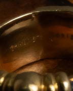 "CHAUMET" Onyx black gold combination ring