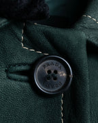 "PRADA" Stitching design suede belted coat
