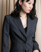 "Dolce & Gabbana" White striped shaped tailored jacket