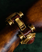 "LOEWE" Gold metal dome motif bracelet