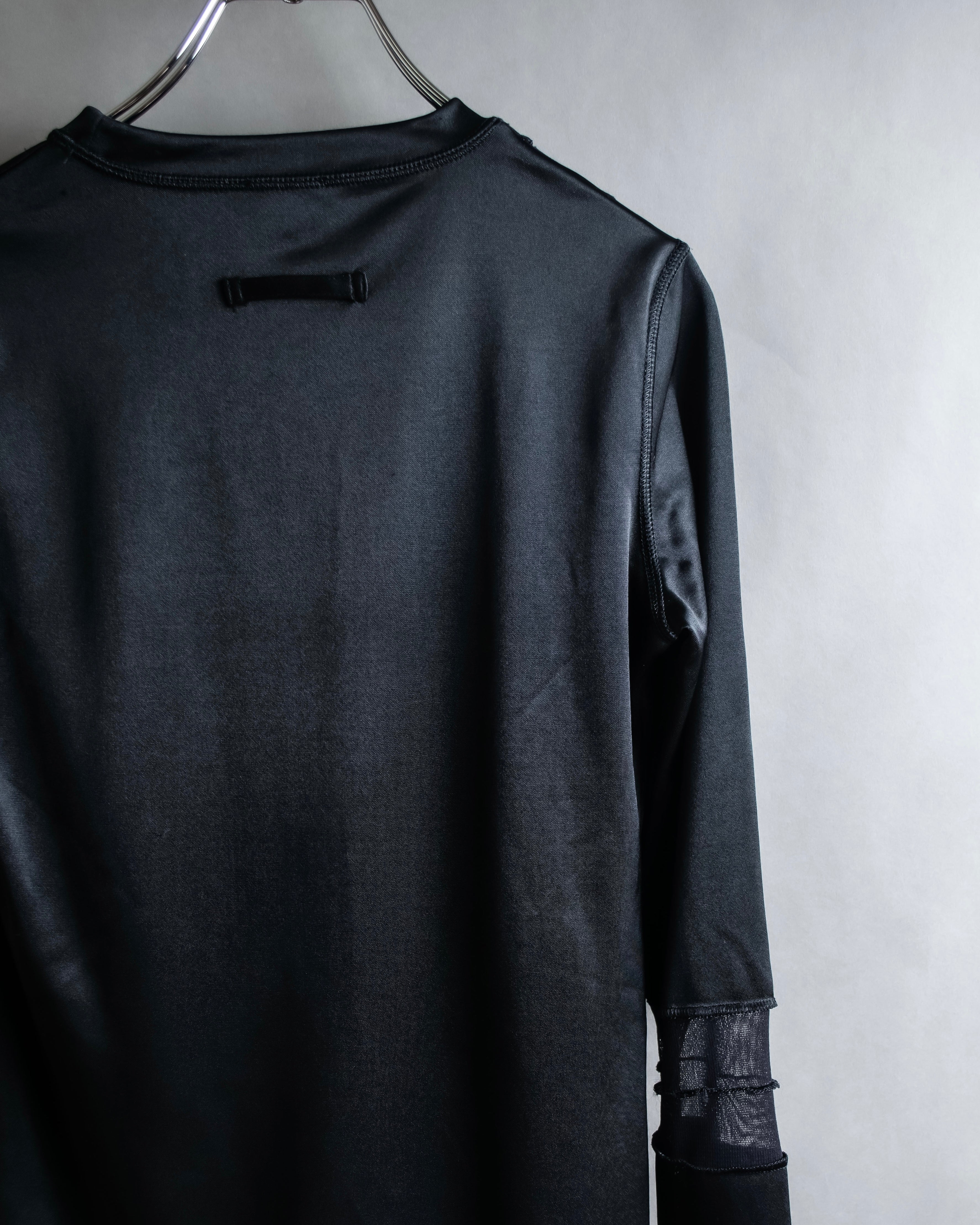 "JEAN PAUL GAULTIER FEMME" Sheer mixed material design pullover