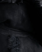 -SPECIAL- "GUCCI" 90's-00's Leather combination fur long coat