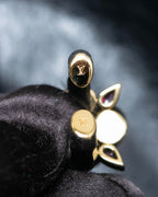 "LOUIS VUITTON"　Geometric color stone ring