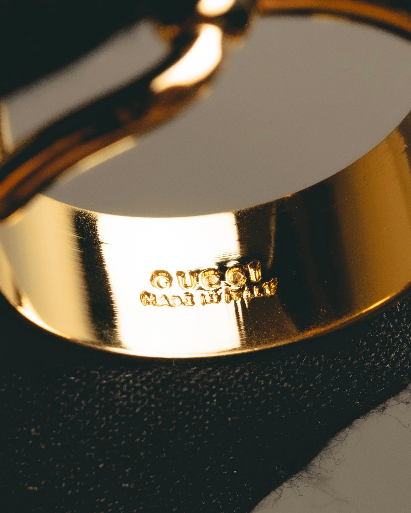 "GUCCI" 80's-00's Iconic horsebit scarf ring