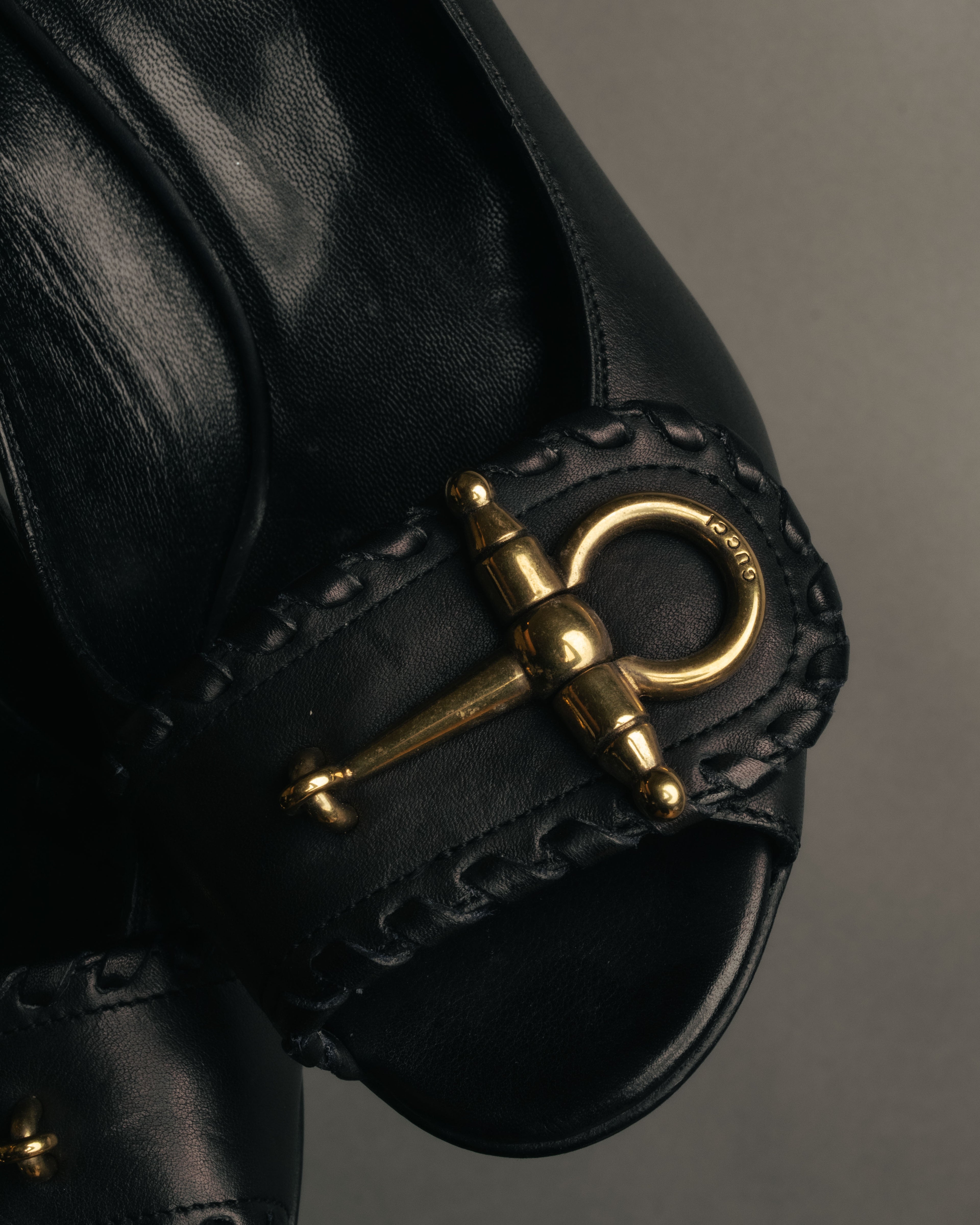“GUCCI” 90’s-00’s Horsebit open toe pumps