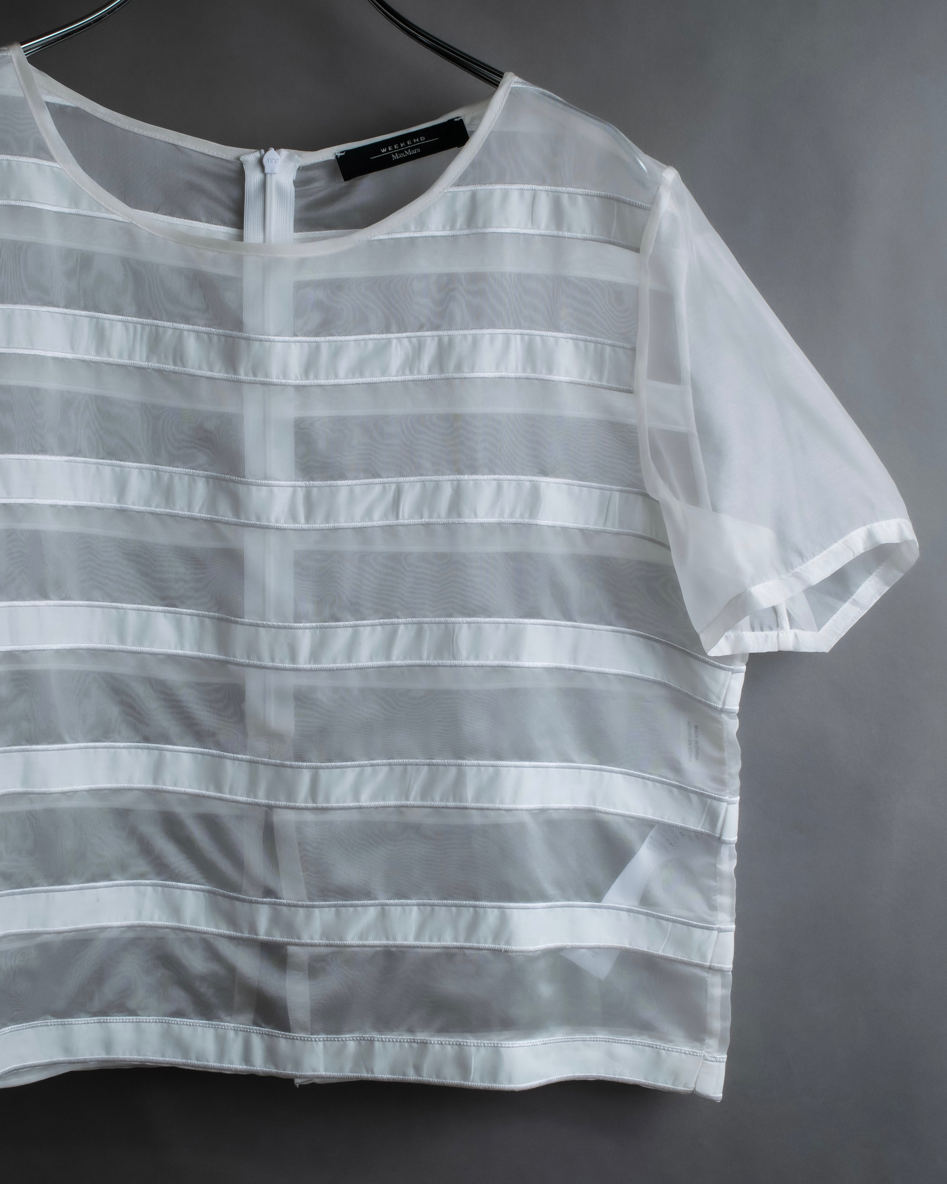 "Weekend Max Mara" Box silhouette silk organza pullover