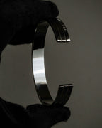 "DIOR HOMME" Logo engraved silver bangle