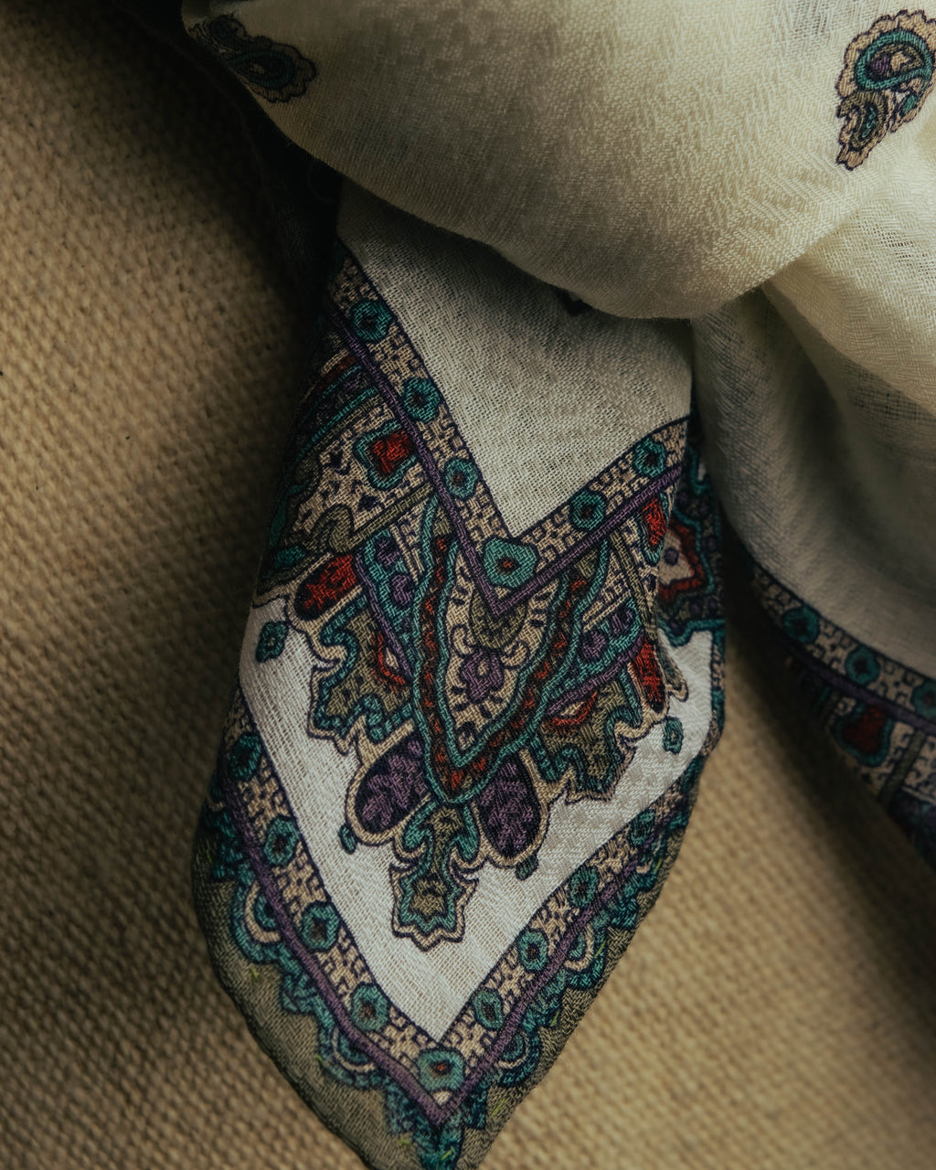 “Christian Dior” 80’s-90’s Cotton paisley border scarf