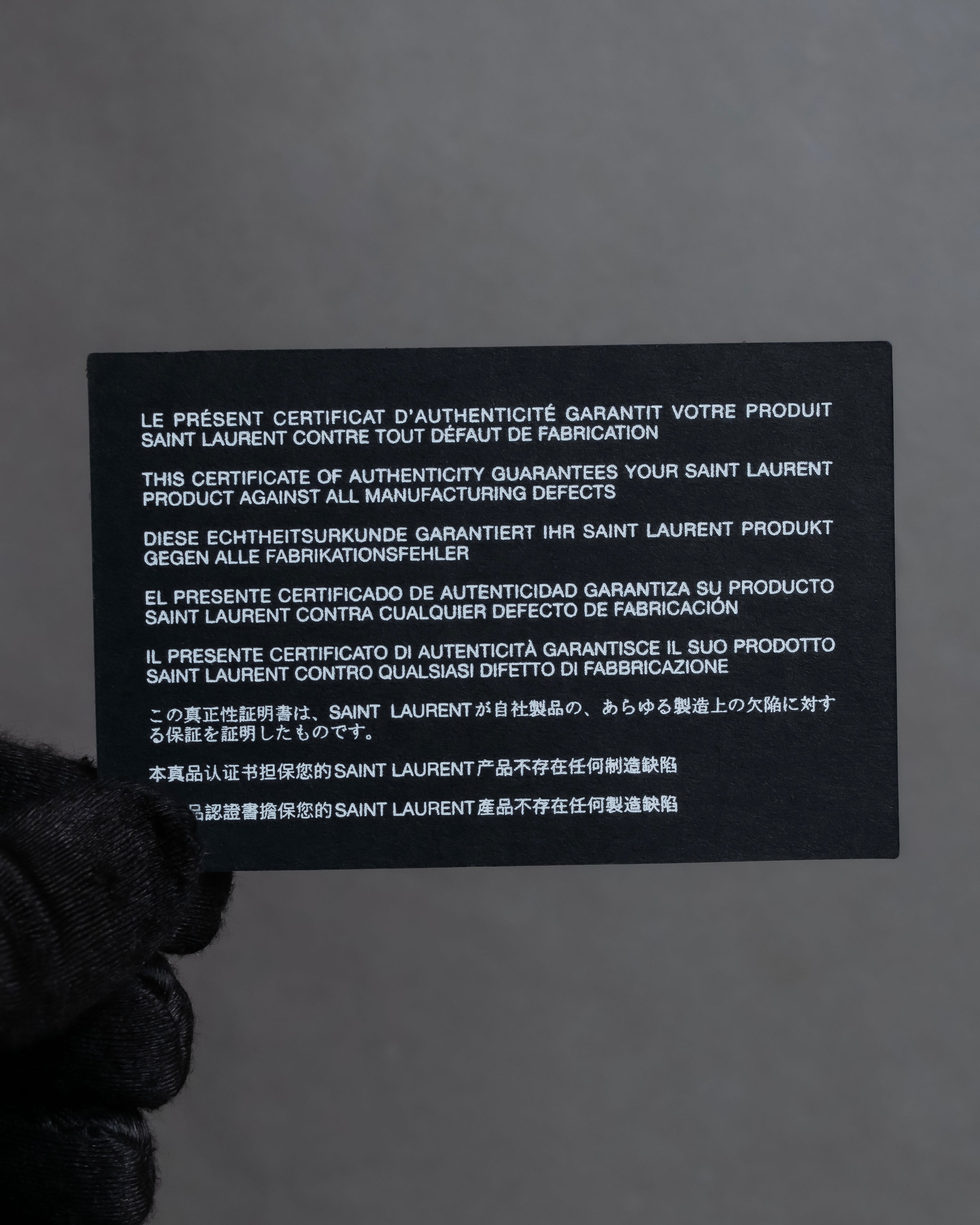 "Saint Laurent" Crocodile embossed leather bi-fold money clip