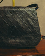 "Yves Saint Laurent" 80's-90's Quilted leather shoulder bag