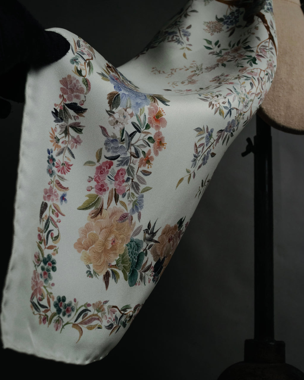 “Christian Dior” 2018– Botanical chinoiserie silk scarf