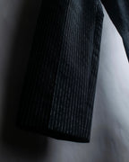 "CELINE" Shiny striped wide tapered slacks