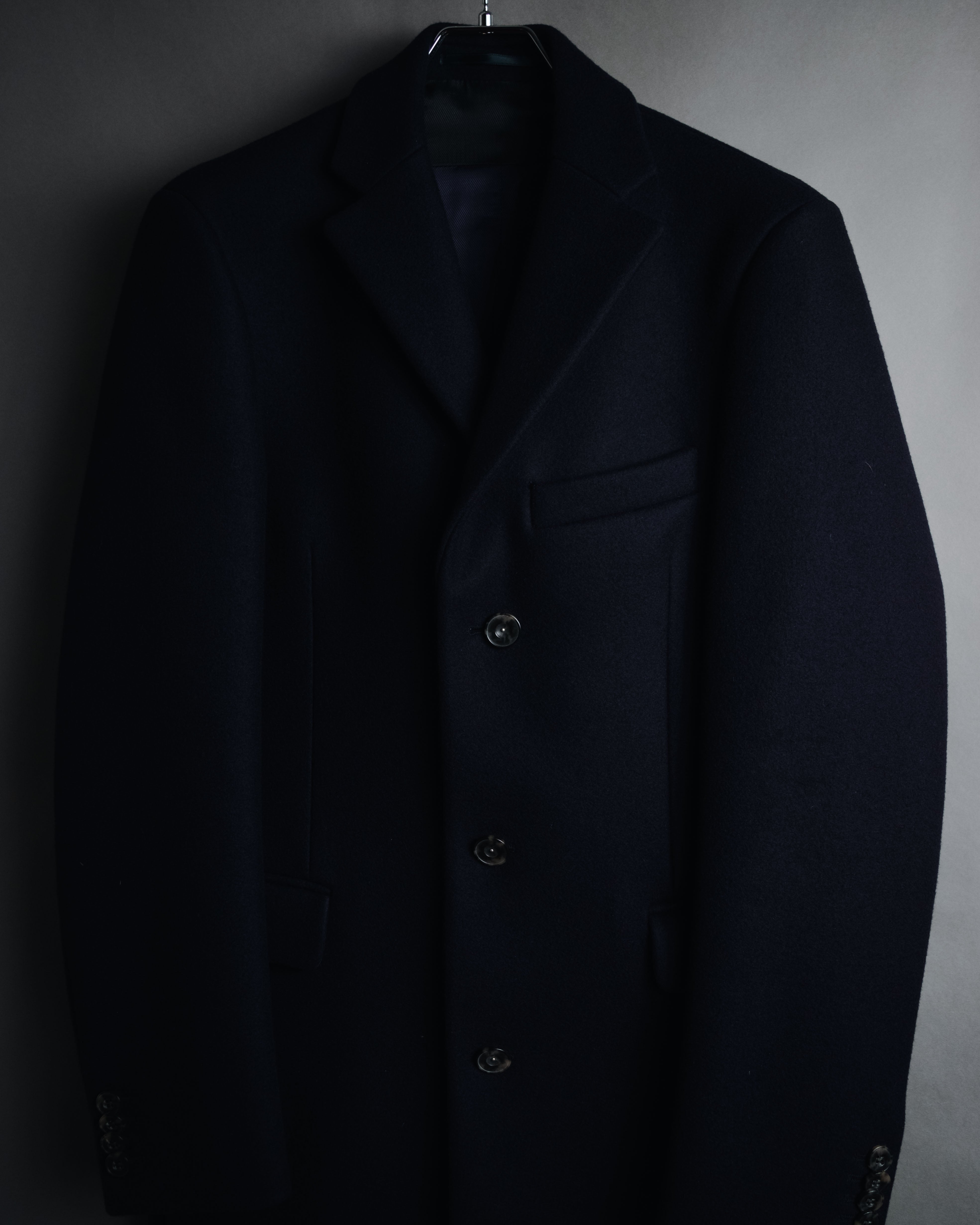 Acne Studios - チェスターコート - ネイビー - 48 - Rigid Wool