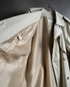 "MARILYN DE PEREL" Covered button detail Ivory feminine trench coat