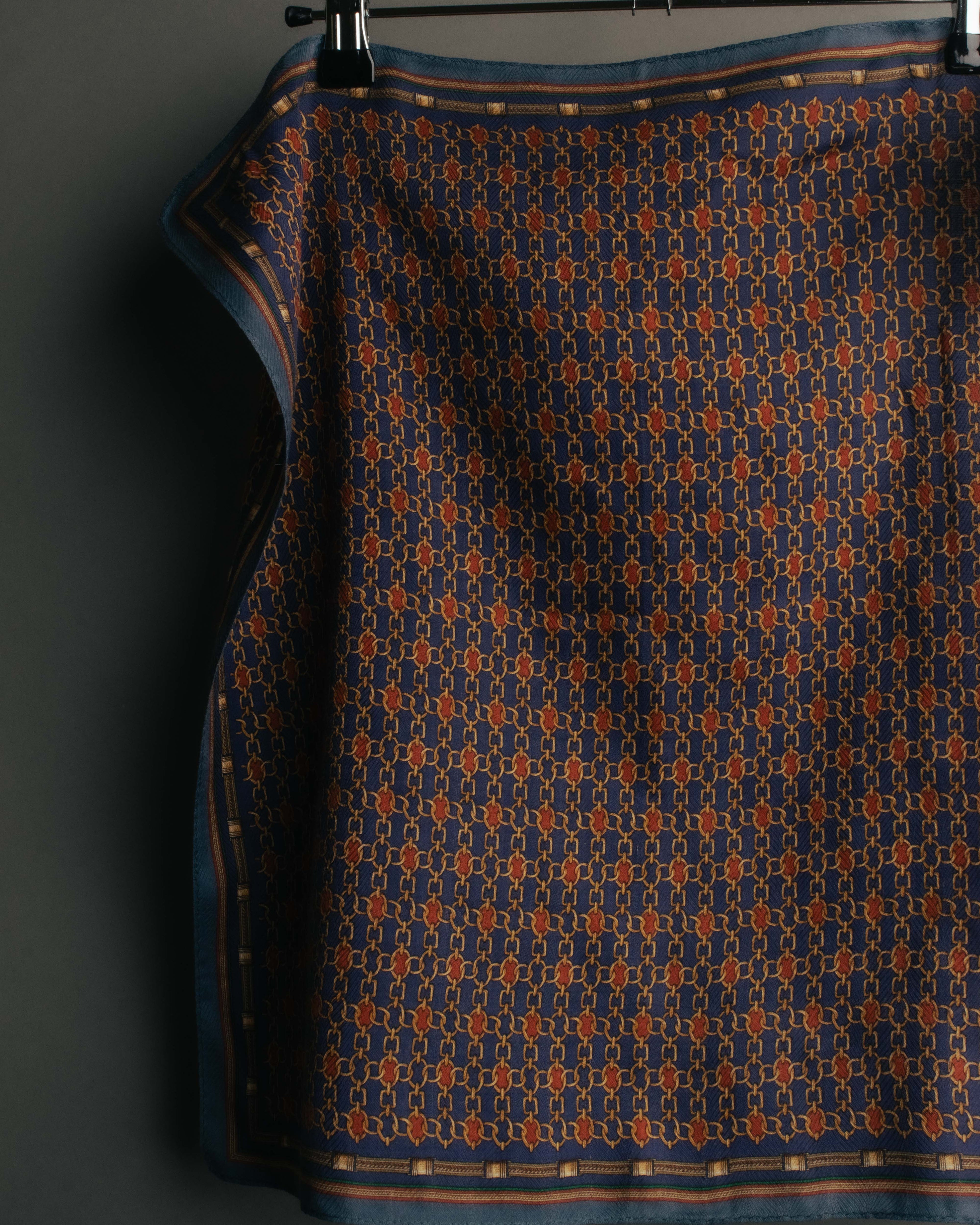 "CELINE" 80's-90's Chain print scarf