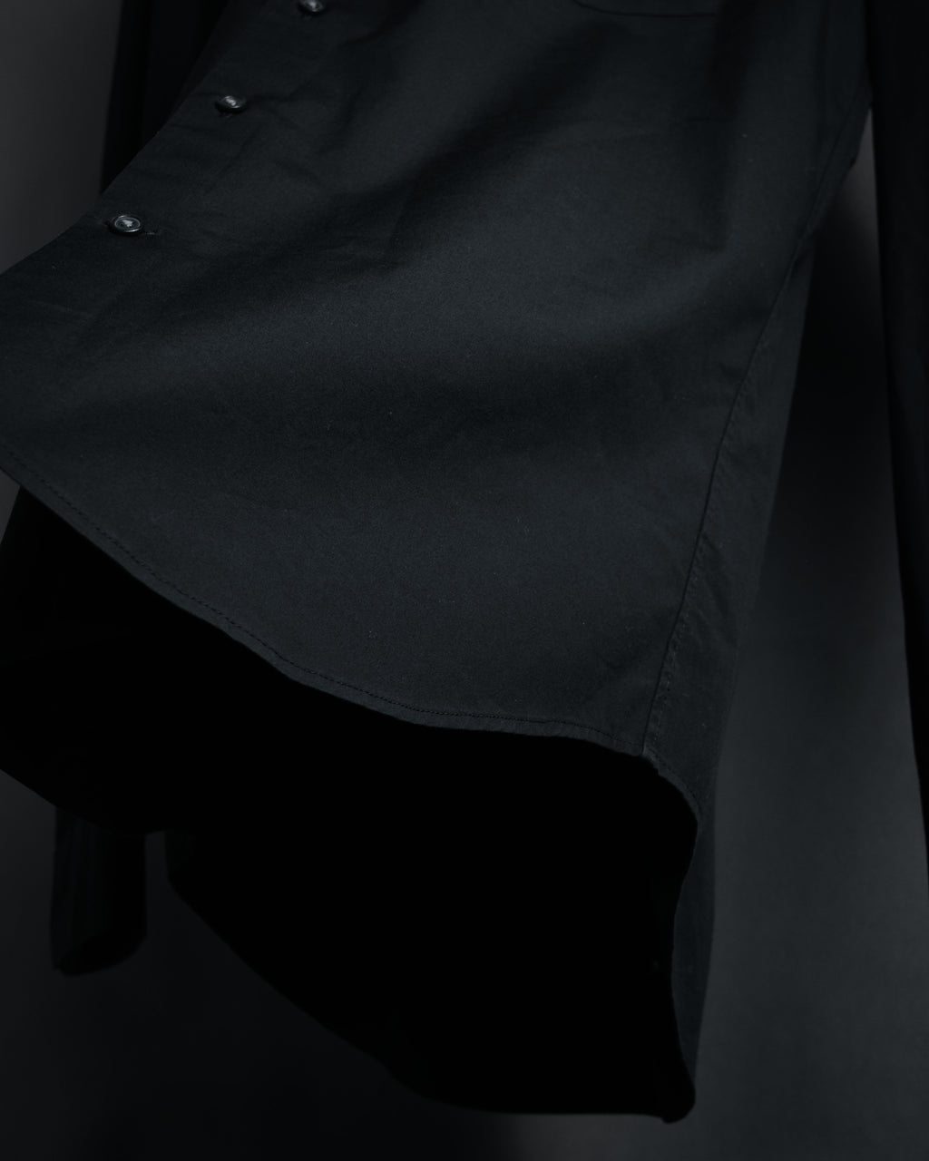 "SAINT LAURENT" 2017 season minimalist black dress shirt