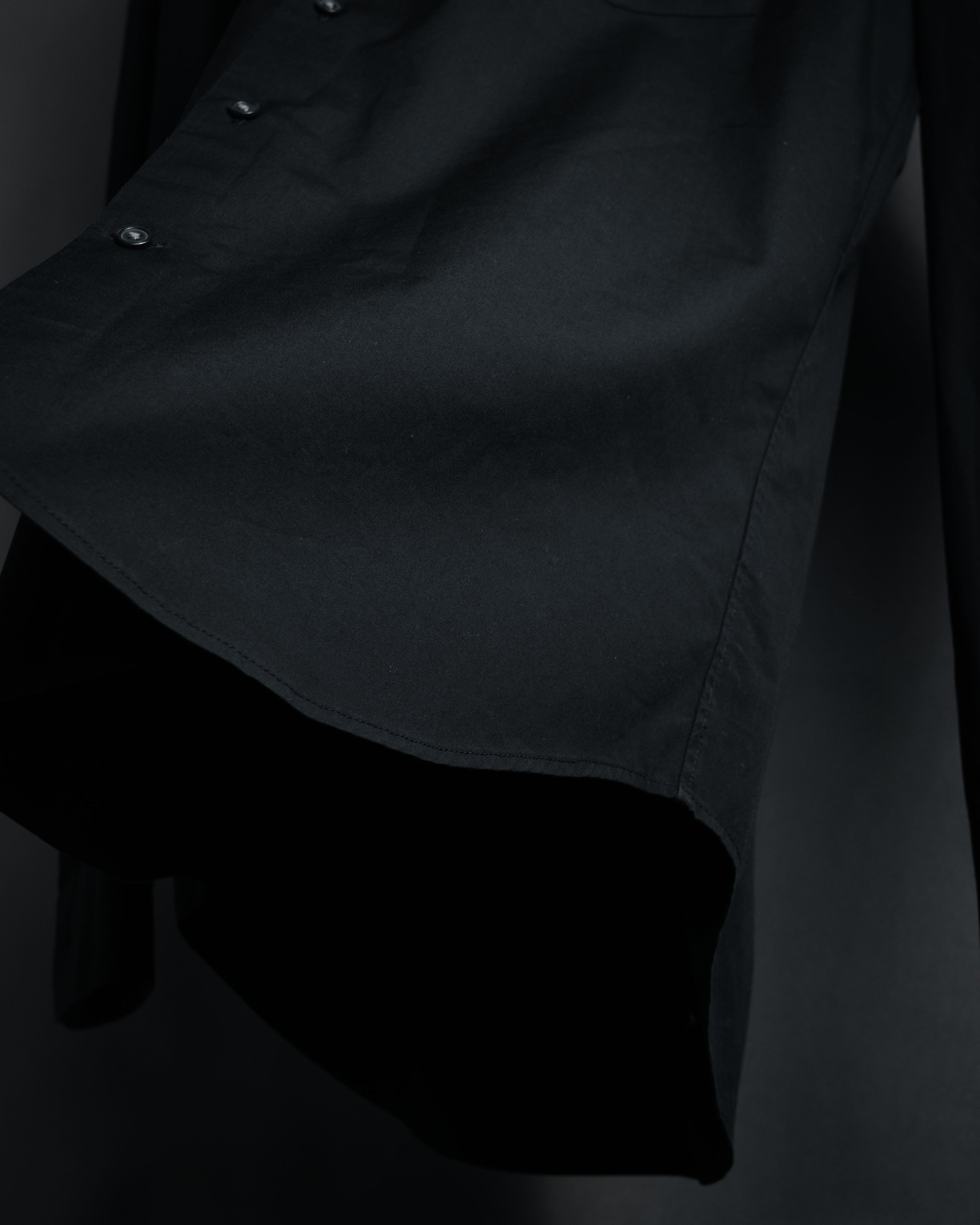 "SAINT LAURENT" 2017 season minimalist black dress shirt