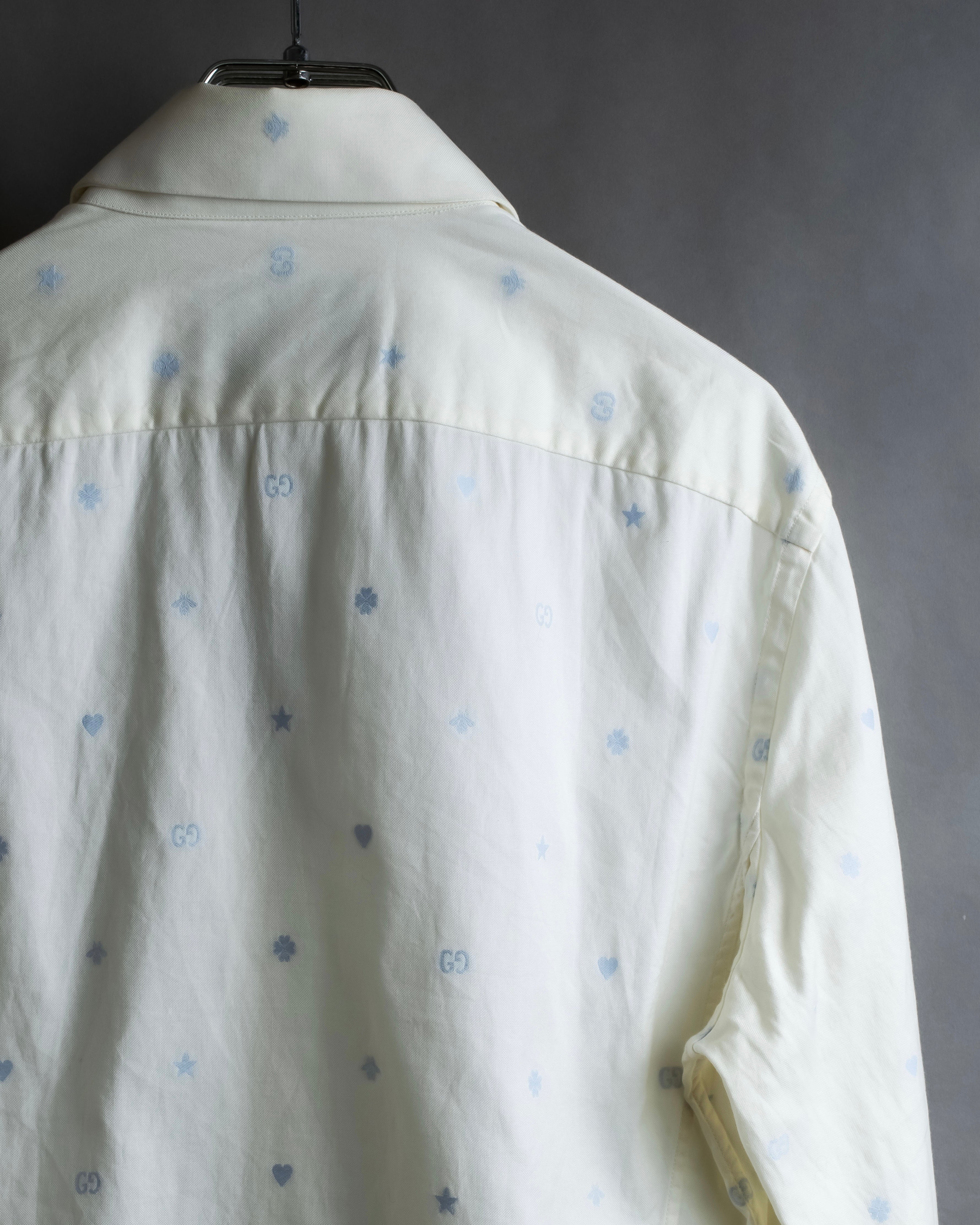"GUCCI" Iconic embroidered pattern cotton shirt