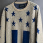 "LIBERAL ARTS" Star pattern oversized knit pullover