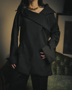 –SPECIAL– "Yohji Yamamoto" 98AW Sculptural asymmetric draped wool jacket