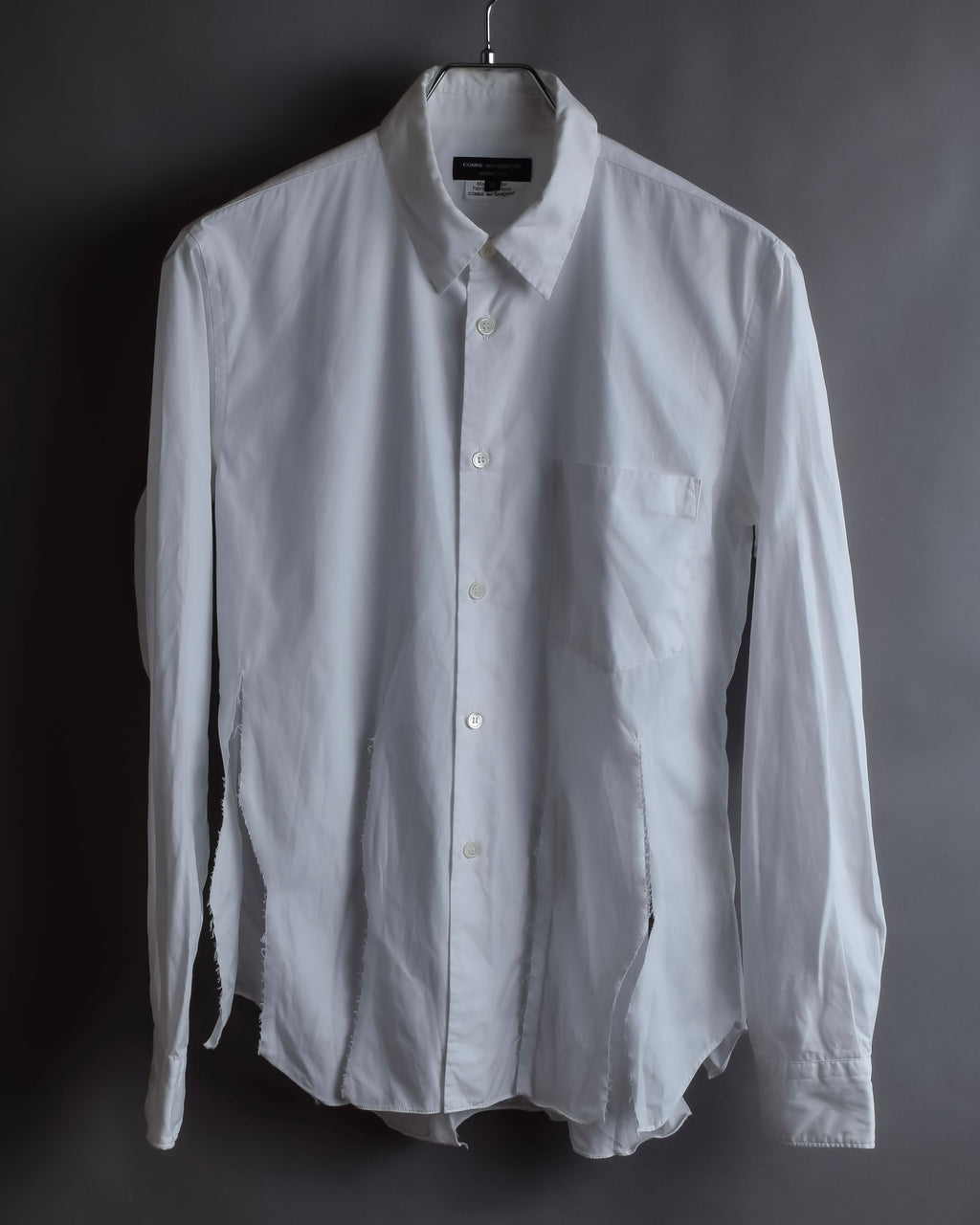"COMME des GARCONS HOMME PLUS" 15SS Ripped cutting design cotton shirt