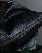 "Jas-M.B." Belt flap design leather shoulder bag