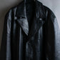 "Vintage lamb leather oversized tailored jacket"