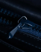 "GUCCI" Dark navy suede leather shoulder bag