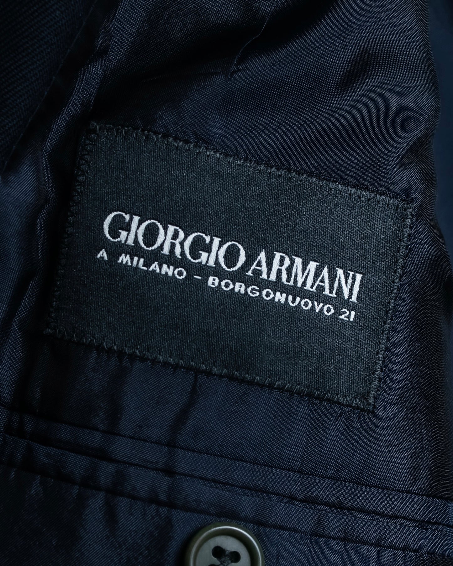 "GIORGIO ARMANI" Long length tailored jacket ＆wide tapered slacks set up