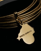 "Dolce & Gabbana" Ultra-thin wire layered gold metal bangle
