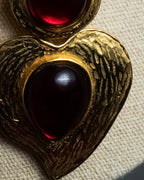 "YVES SAINT LAURENT" Vintage drop motif gold chain necklace