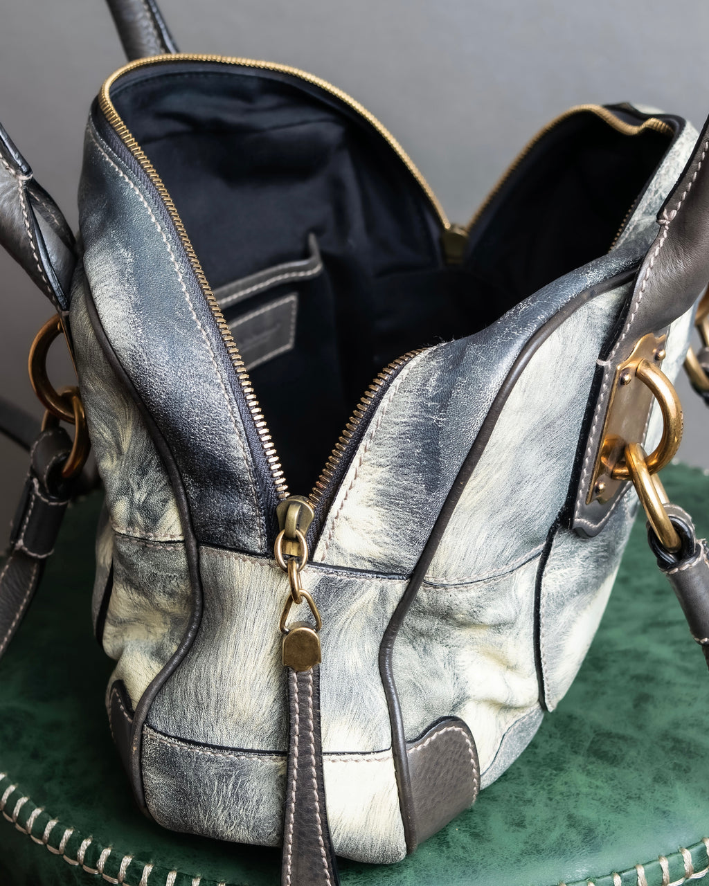 "DOLCE &amp; GABBANA" Miss edge series calf leather 2 way bag