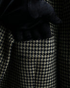 "HUGO BOSS" Houndstooth structured shoulder line tailored jacket