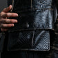 "CHANEL" Crocodile look synthetic leather jacket