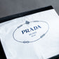 "PRADA" Ribbed knitting beautiful blue muffler