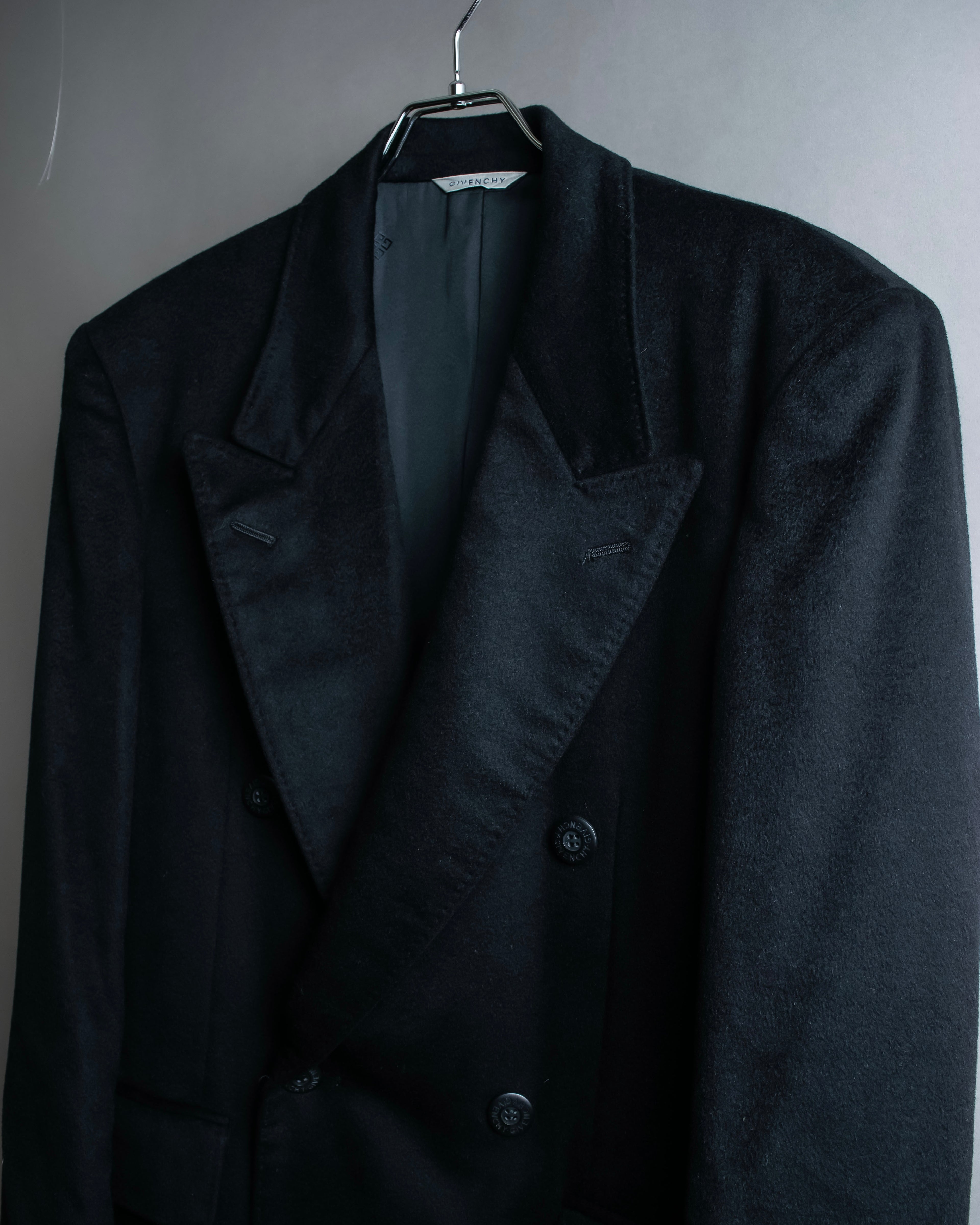 "MONSIEUR GIVENCHY" Double-breasted cashmere blend chesterfield coat