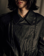 "JEAN PAUL GAULTIER" Firm finish double-zip belted mid-length coat