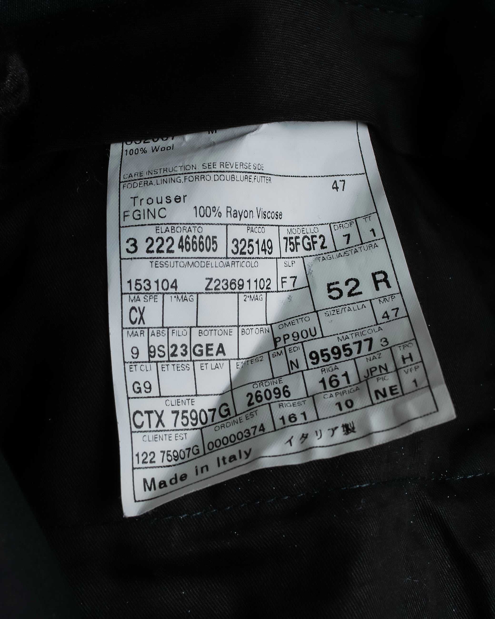 "GUCCI" Glen plaid wool wide tapered slacks