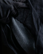 "DOLCE & GABBANA" Sheer layered V-neck grey knit