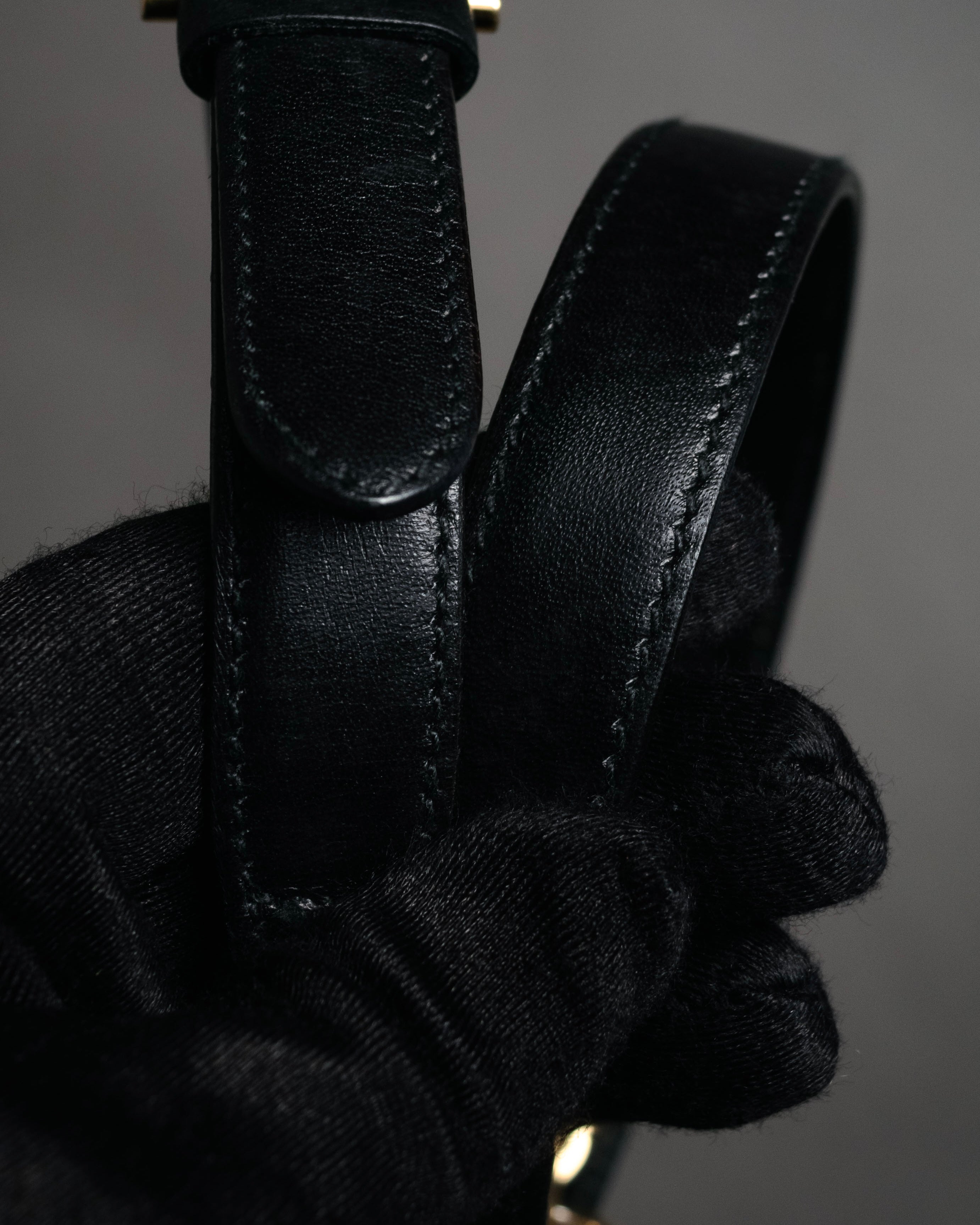 “CELINE” 80’s–90’s Equestrian hardware leather belt