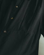 “COMME des GARCONS” Late 80’s-early 90’s silk tucked black shirt